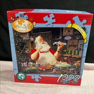 Christmas Puzzle Serendipity Co 1000 pc Santa Toy Fords Painting SALE🔴3/$25!